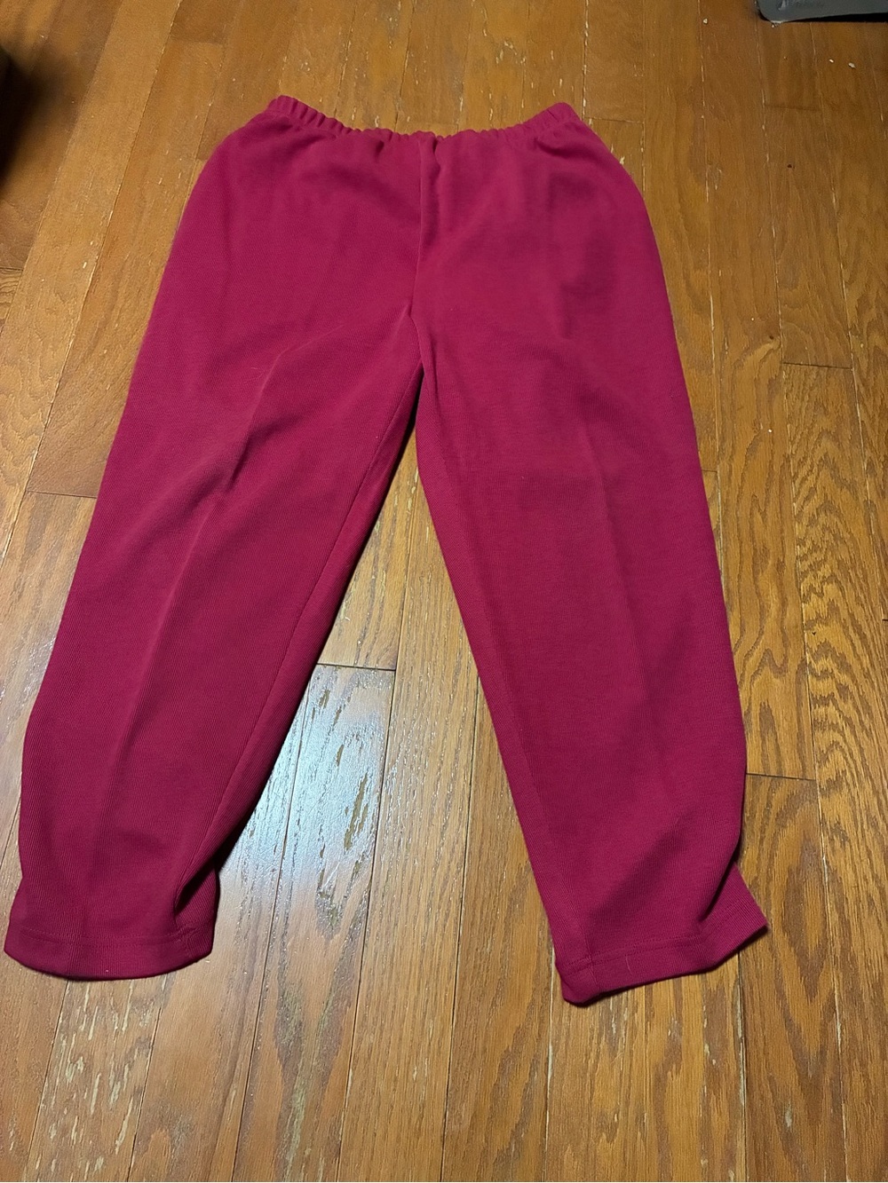 Vintage Chaus Woman Elastic Waist Pull on Pants in Raspberry